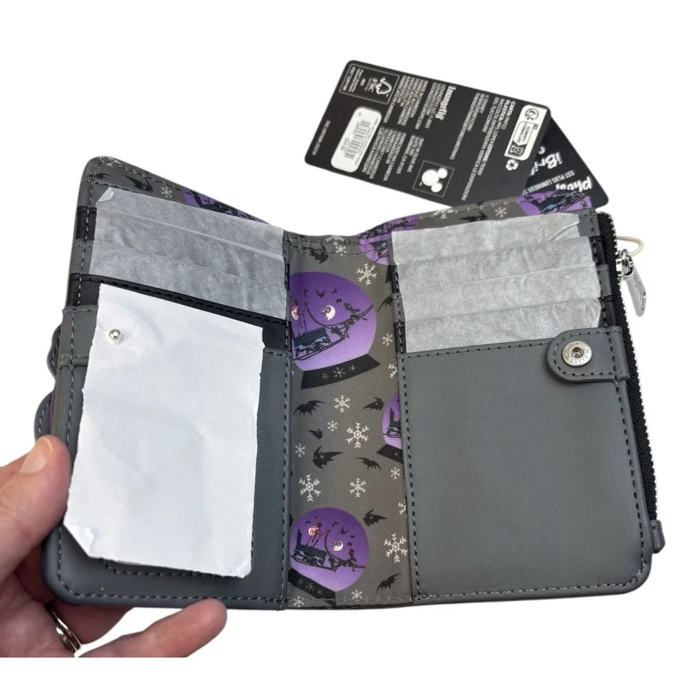Loungefly Disney Wallet Nightmare Before Christmas Snow Globe Glow NWT‎